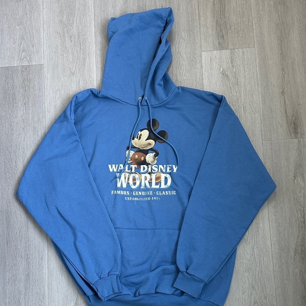 Disney Blue Mickey Mouse Hoodie for Men